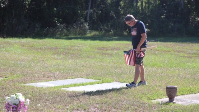 American Legion Placing Flags